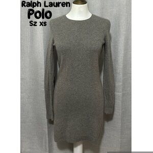 Ralph Lauren Polo Sweater Dress-Sz XS-Gray-Italian Yarn-